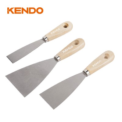 3pc Wooden Handle Scraper Set Putty Knife Set